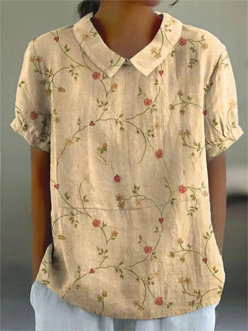 Variant image for Flora | Damen Bluse mit Blumendruck für Frauen, Lockerer Schnitt, Leichter Stoff-13