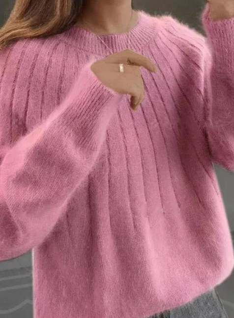 Fluffige Strickpullover für Damen