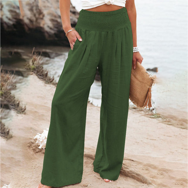 Variant image for Beatrix | Hoch Taillierte Weitbeinhose für Frauen-37