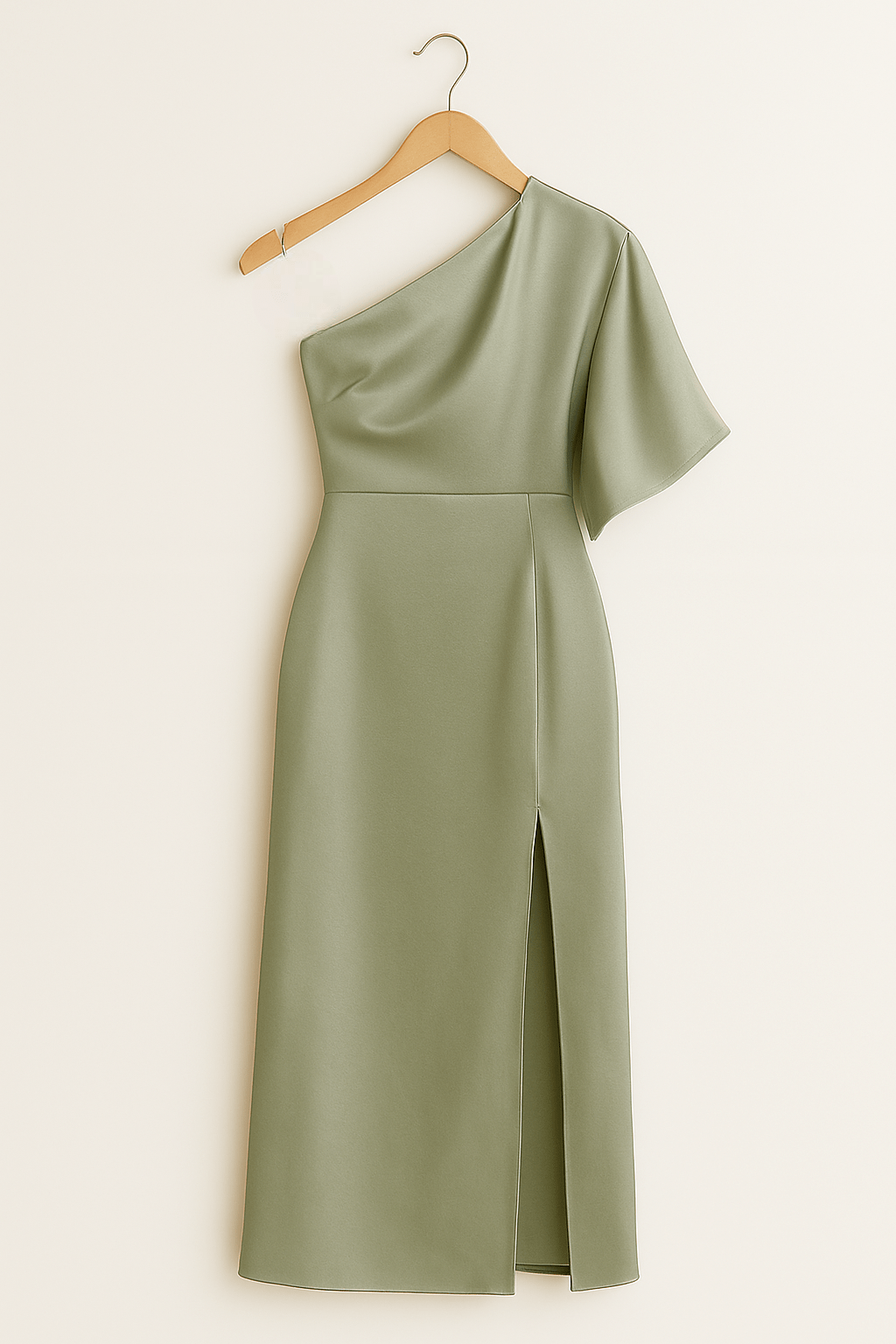 Frieda One-Shoulder Midikleid mit Beinschlitz – Elegantes Design für besondere Anlässe 1
