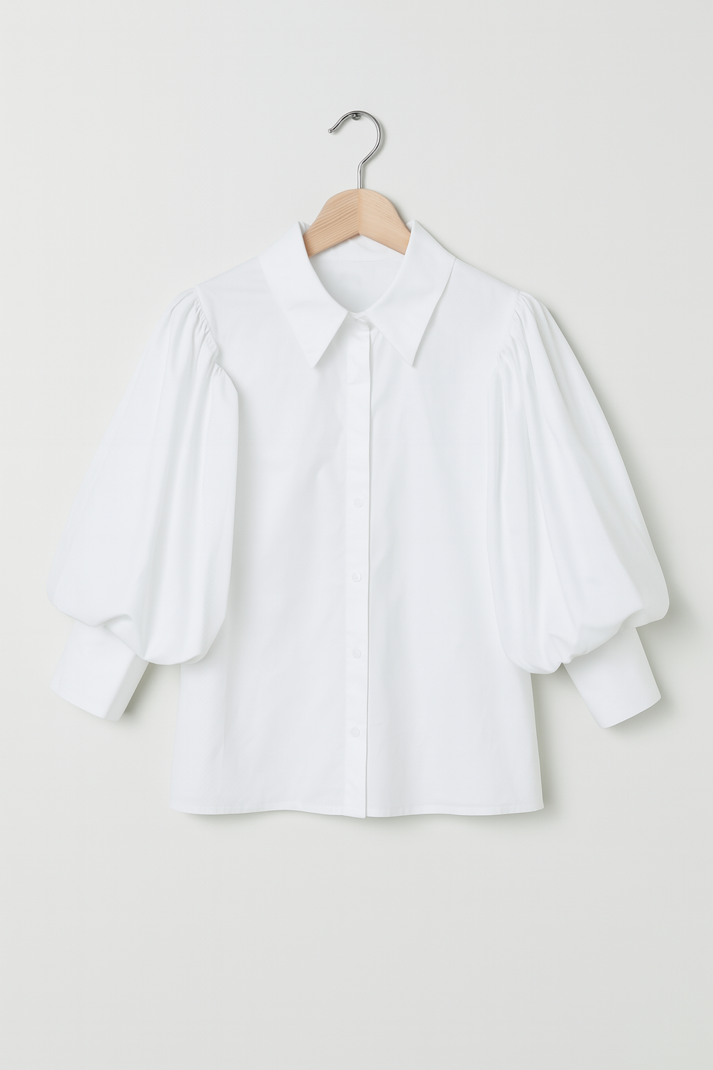 Gestreifte Bluse mit Puffärmeln