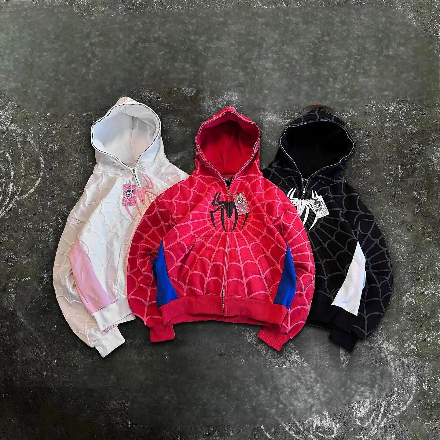Spider Print Kapuzenjacke Unisex