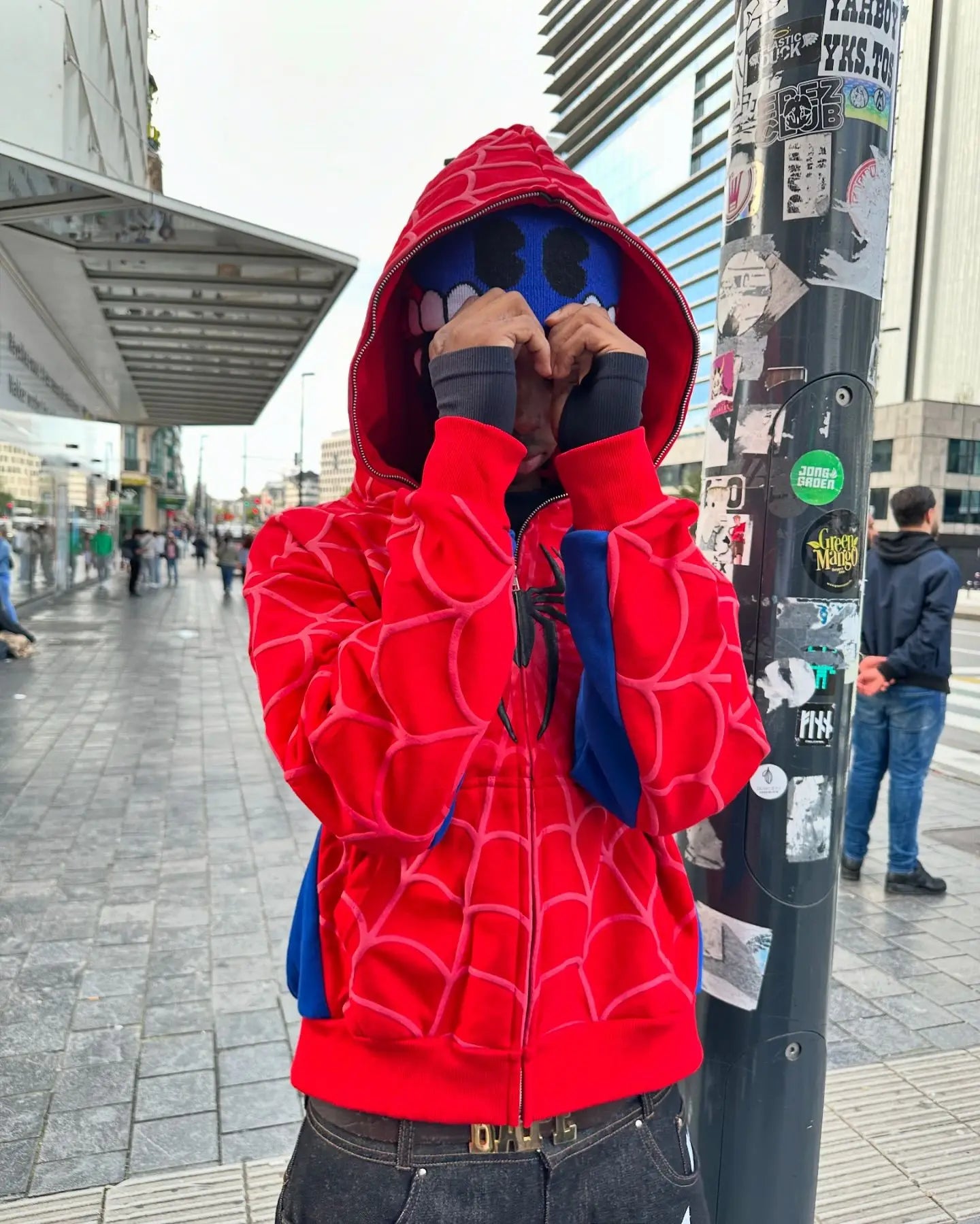 Spider Print Kapuzenjacke Unisex