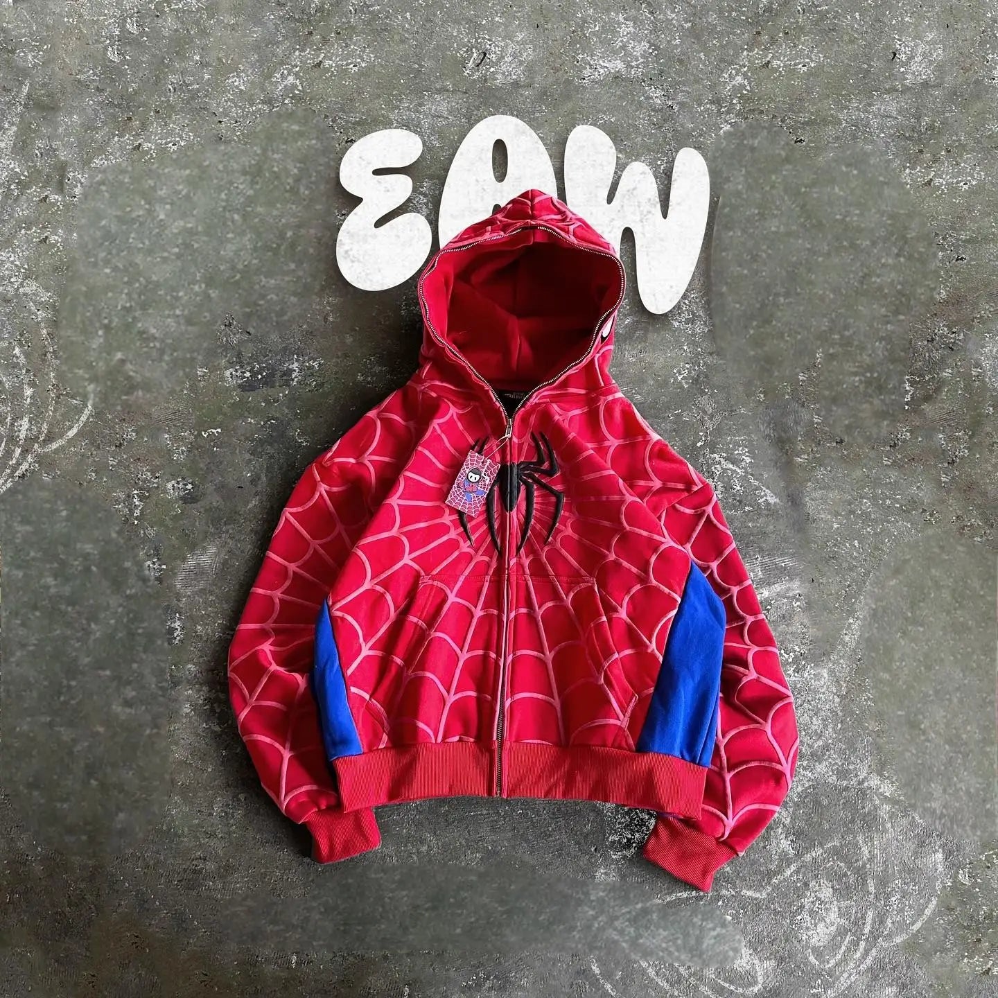 Spider Print Kapuzenjacke Unisex