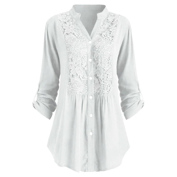 Variant image for Elegante Bluse Damen Schwarz Größe M Baumwolle mit Puffärmel-1