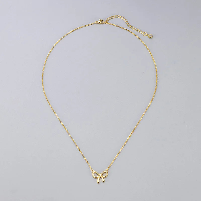 Halskette Damen aus Kupfer mit Cutout Bow Design