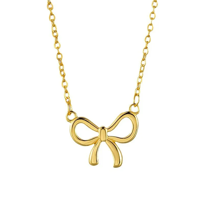 Halskette Damen aus Kupfer mit Cutout Bow Design