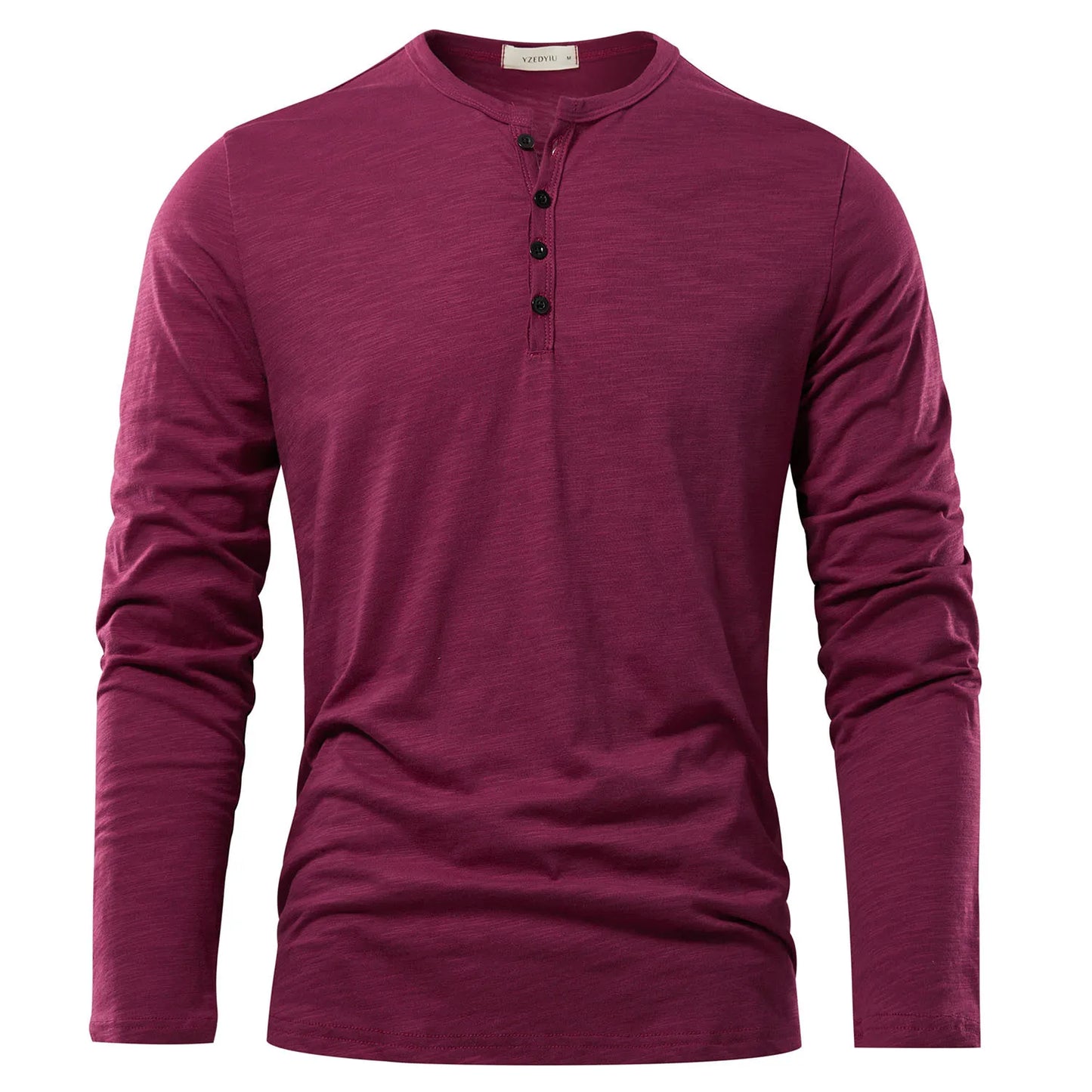 Max | Langarm-Henley-Shirt für Herren - Bequemes Hemd für Herren