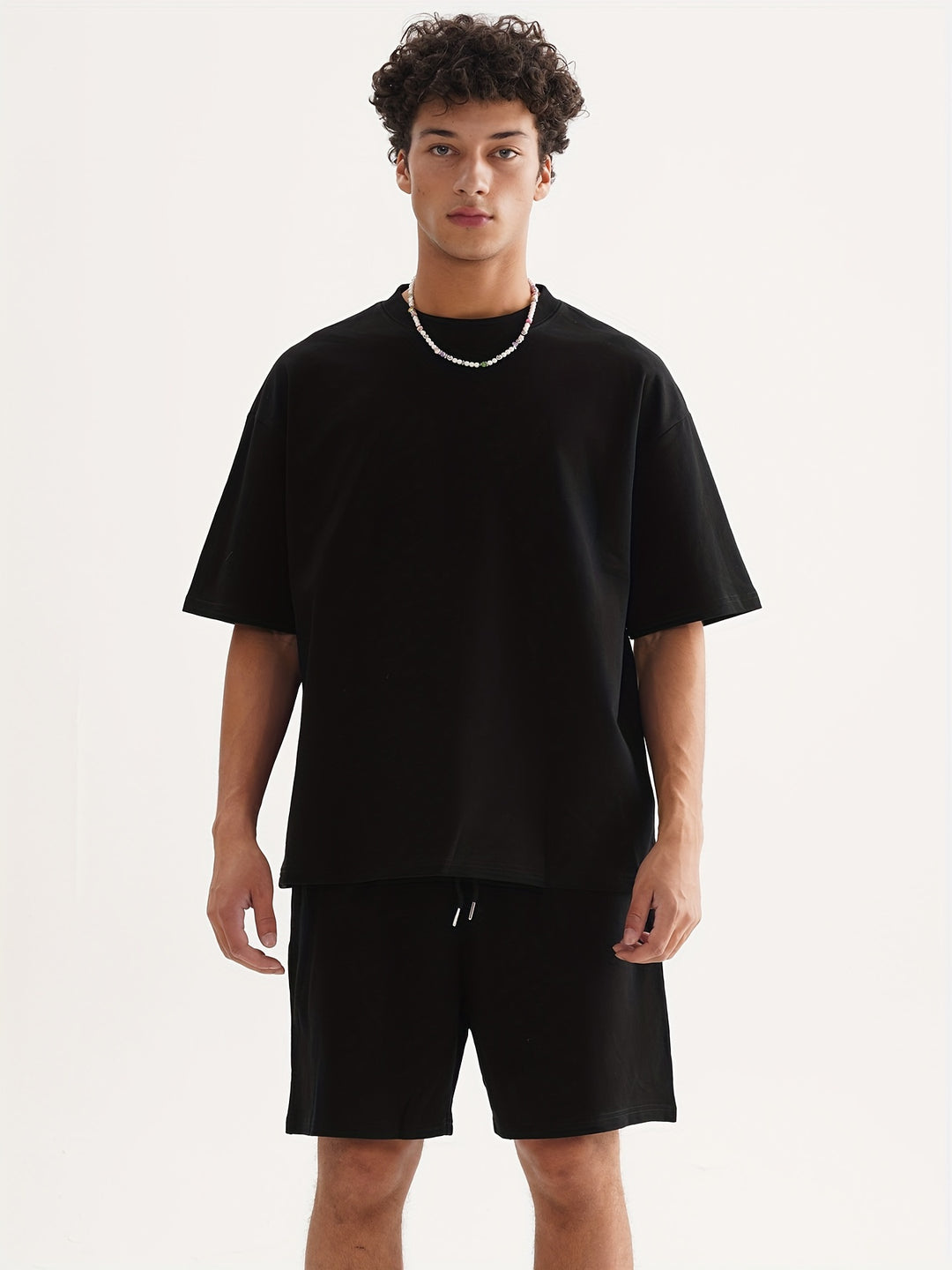 Set estivo da uomo composto da 2 pezzi: maglietta e pantaloncini