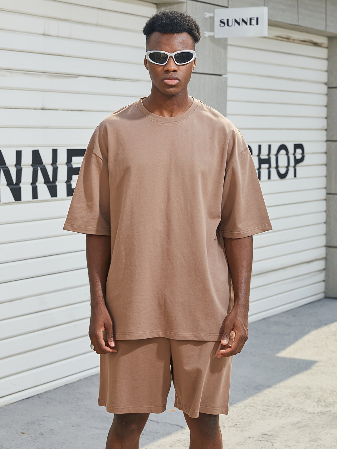 Set estivo da uomo composto da 2 pezzi: maglietta e pantaloncini
