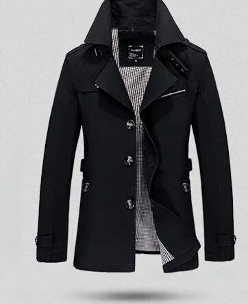 Men's coat with turn-down collar