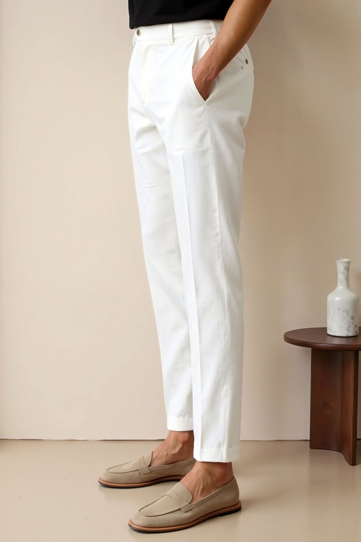 Herr chinos i regular fit