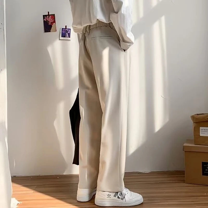 Herren Drape Lange Hose Slim Fit
