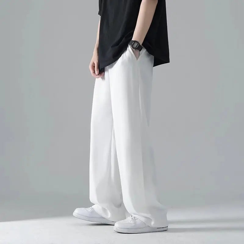 Herren Drape Lange Hose Slim Fit