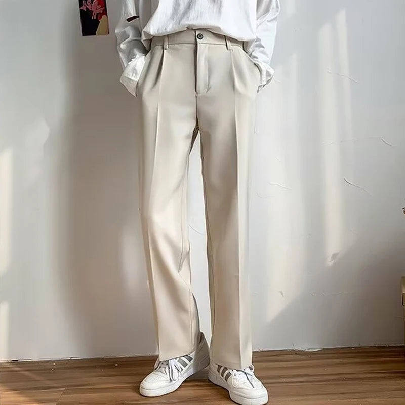 Herren Drape Lange Hose Slim Fit