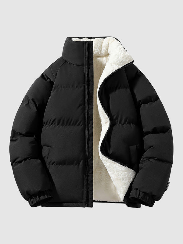 Herren Fleecegefütterte Pufferjacke