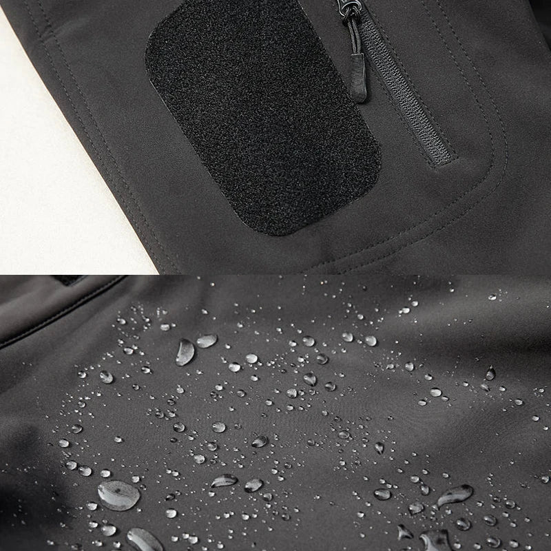 Herren Fleecejacke Wasserdicht mit Kapuze