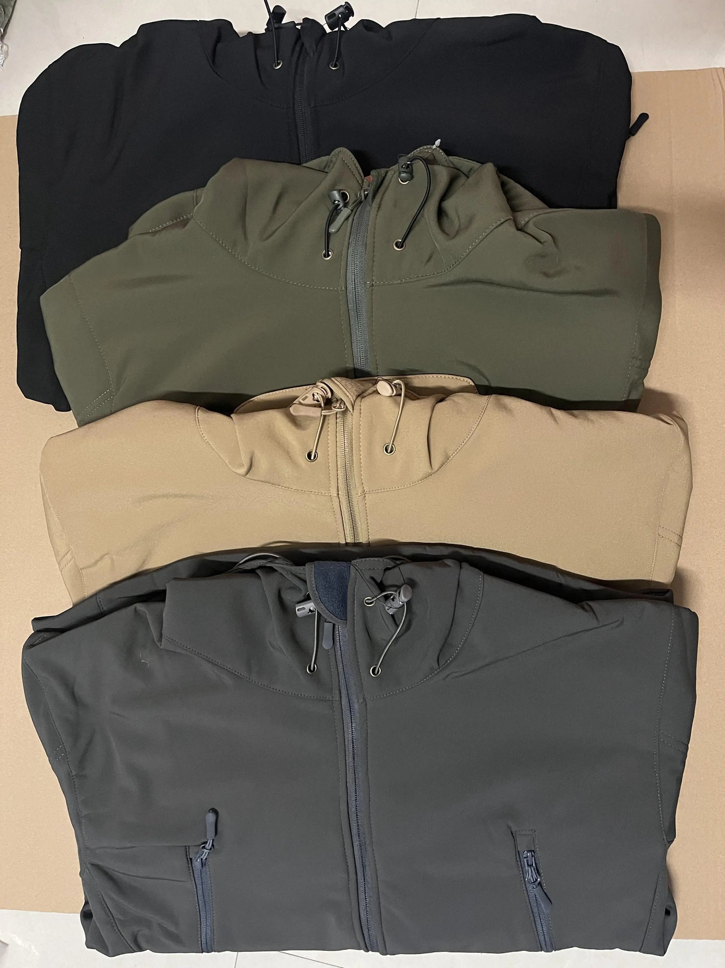 Herren Fleecejacke Wasserdicht mit Kapuze