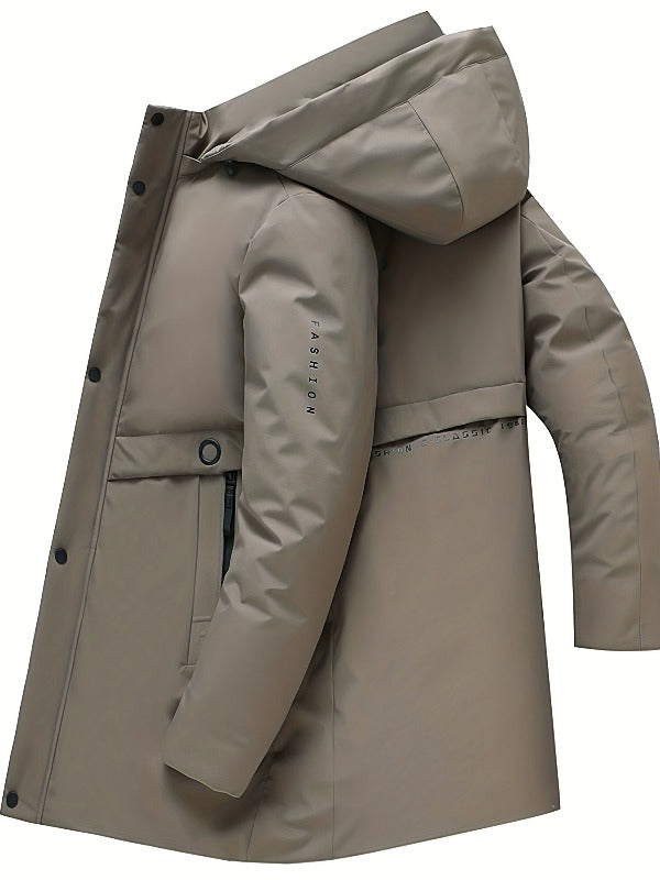 Herren Jacke mit Abnehmbarer Kapuze und Hochwertiger Isolierung