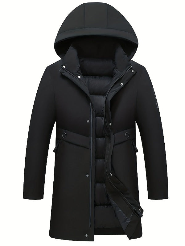 Herren Jacke mit Abnehmbarer Kapuze und Hochwertiger Isolierung