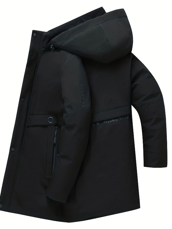 Herren Jacke mit Abnehmbarer Kapuze und Hochwertiger Isolierung