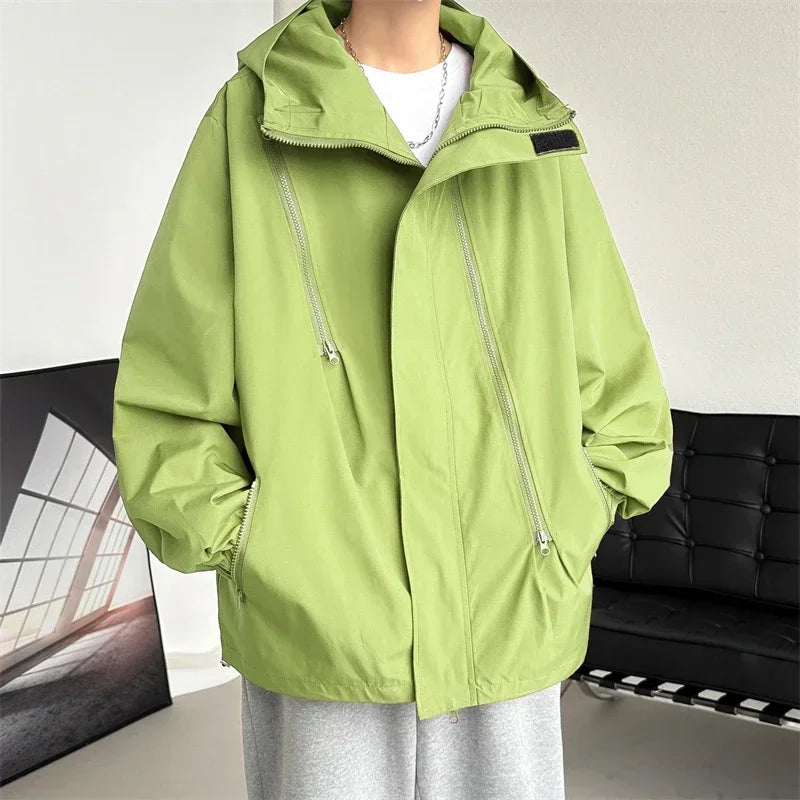 Wasserdichte Jacke mit Kapuze