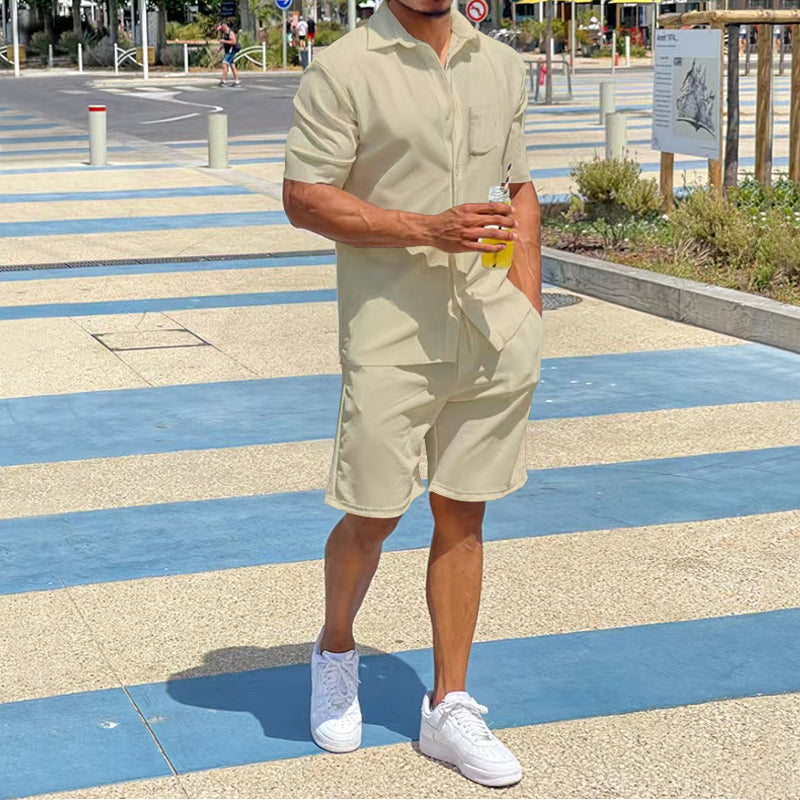 Herren Sommer Set mit Modernem Design und Reißverschluss