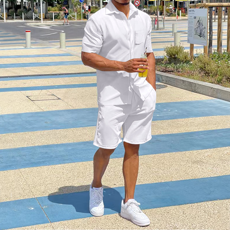 Herren Sommer Set mit Modernem Design und Reißverschluss
