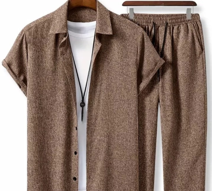 Herren Sommer Set mit Kurzarmhemd und Jogginghose