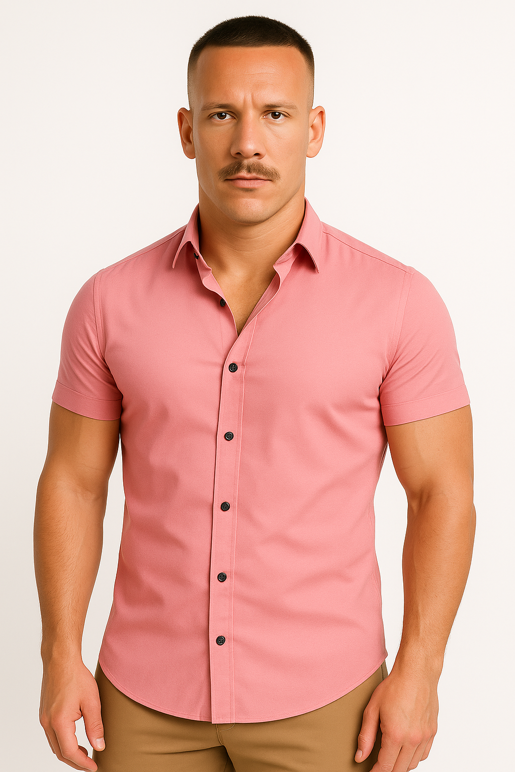Herren Stretch-Fit T-Shirt Sportlich Athletischer Schnitt