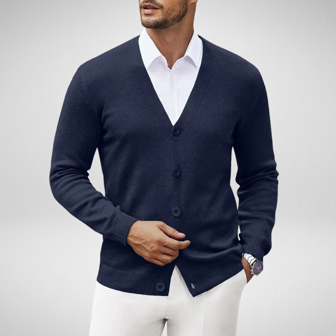 Herren Strickjacke mit Knopfverschluss – Bequeme, moderne Passform aus weichem Strickstoff – Ideal für jeden Anlass 3