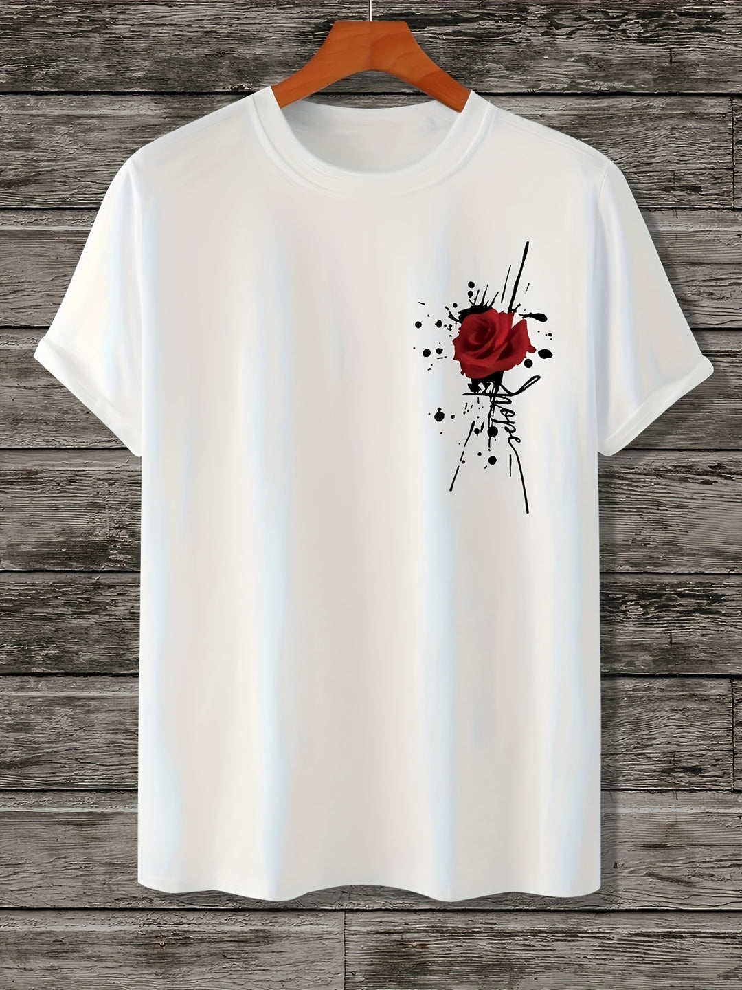 Herren T-Shirt mit Rosendruck