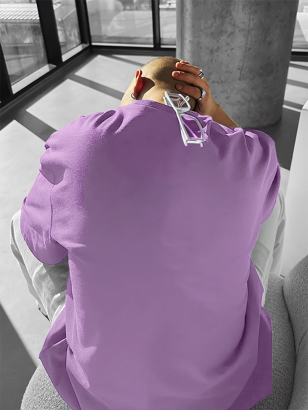 Herren T-Shirt mit Rozenprint und Lockere Passform