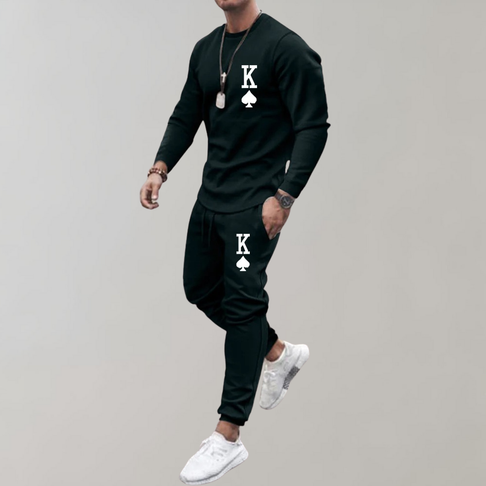 Herren Trainingsanzug 2-teilig mit Rundhals-Shirt und Jogginghose