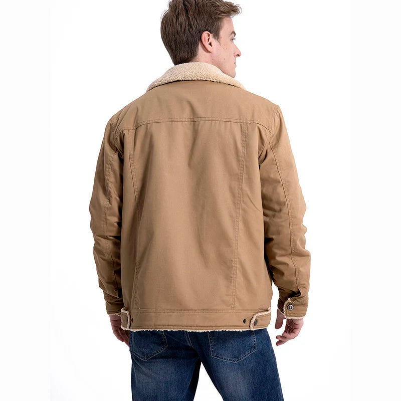 Men's winter jacket with fleece lining