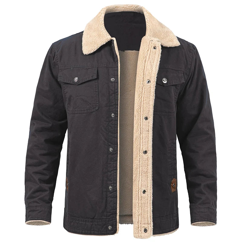 Men's winter jacket with fleece lining