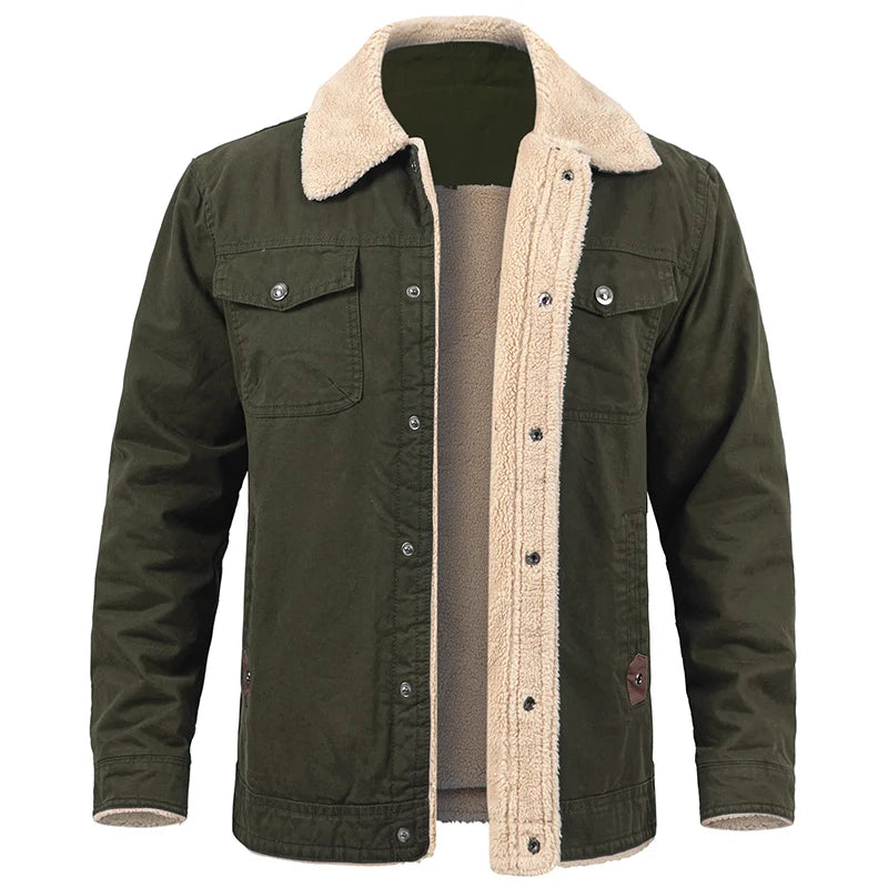 Men's winter jacket with fleece lining