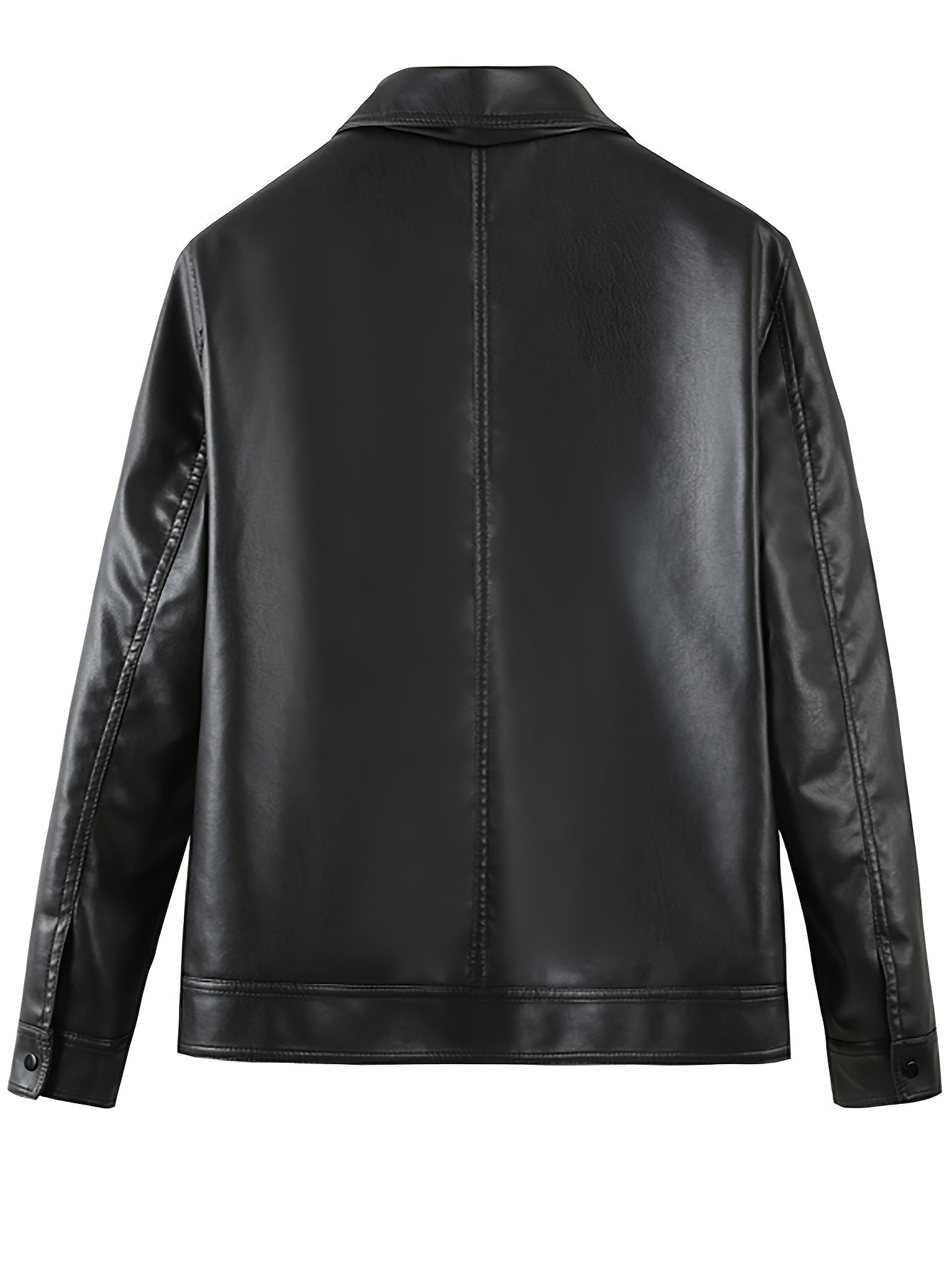 Herrenjacke aus Kunstleder mit Reißverschluss