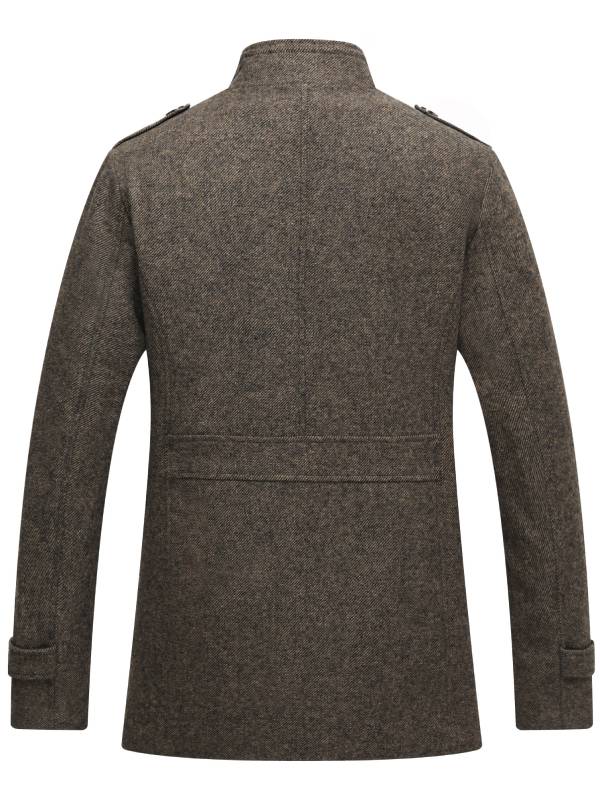 Herrenjacke aus Wollmix mit Stehkragen