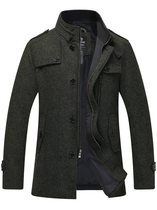 Herrenjacke aus Wollmix mit Stehkragen