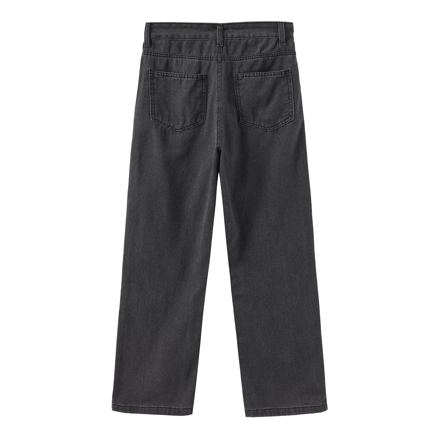 High-waisted jeans with straight leg