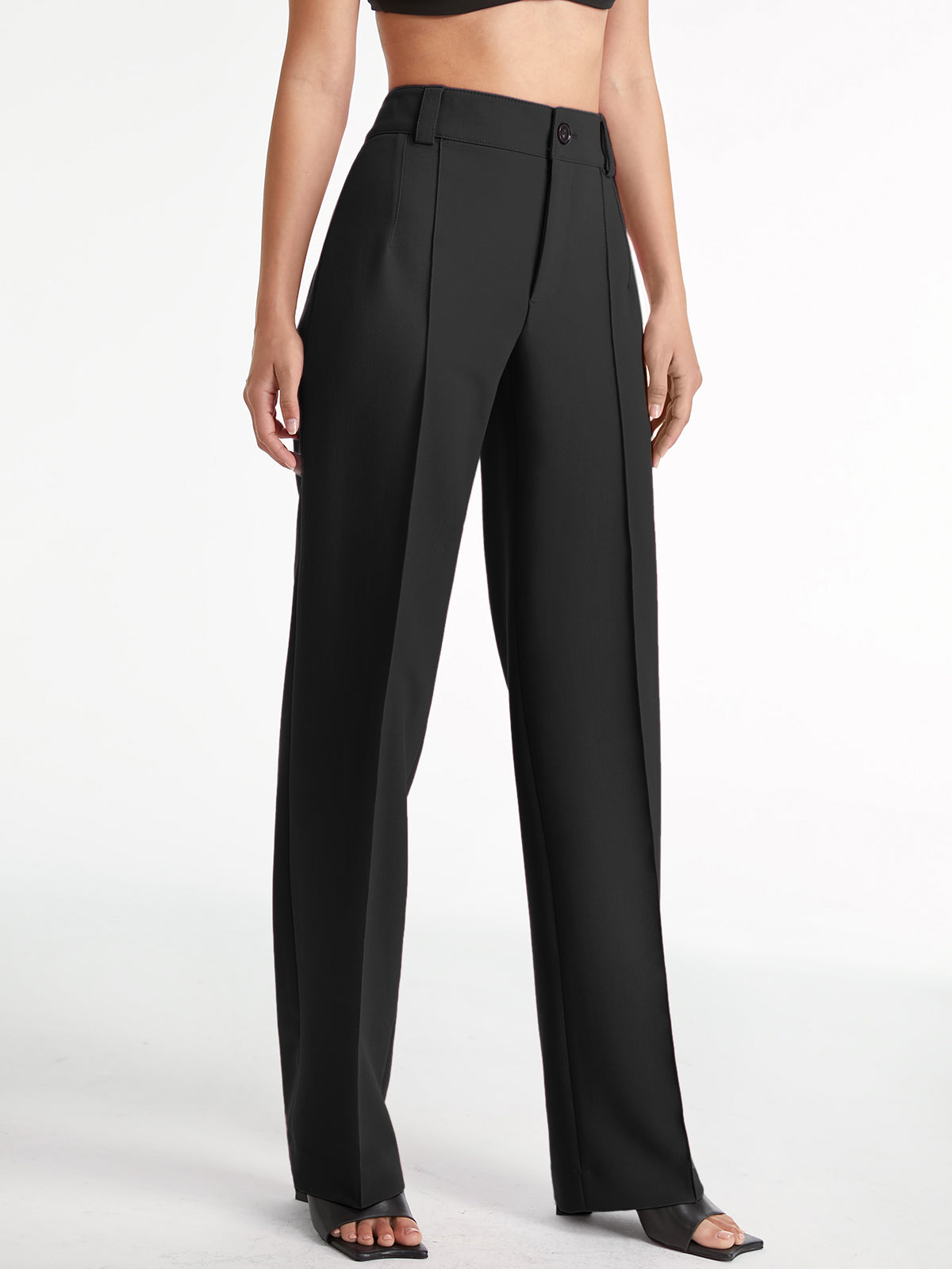 Hochtaillierte Stoffhose Damen