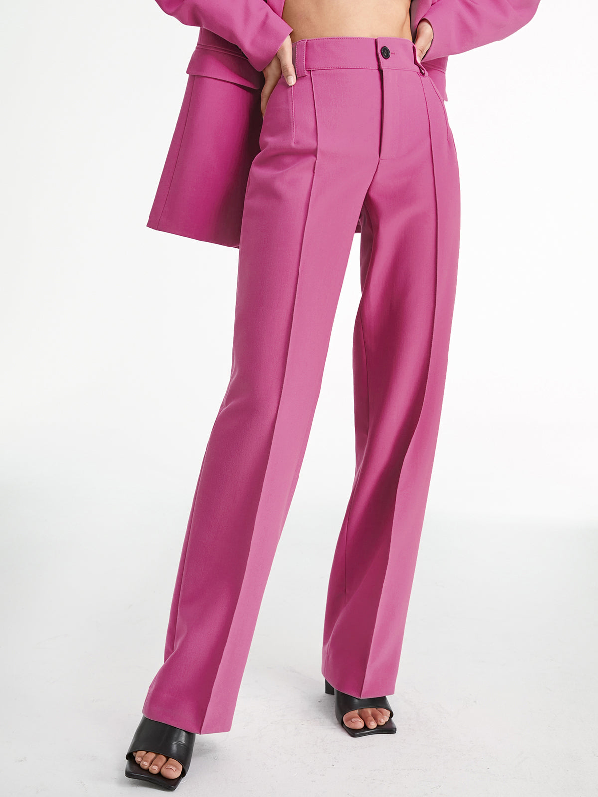 Hochtaillierte Stoffhose Damen