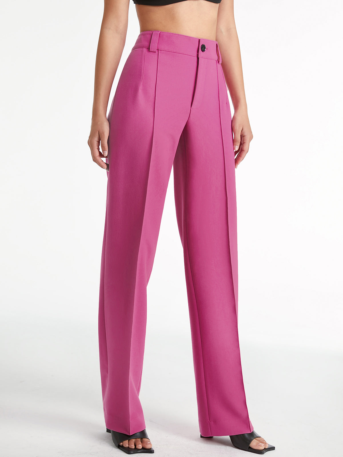 Hochtaillierte Stoffhose Damen