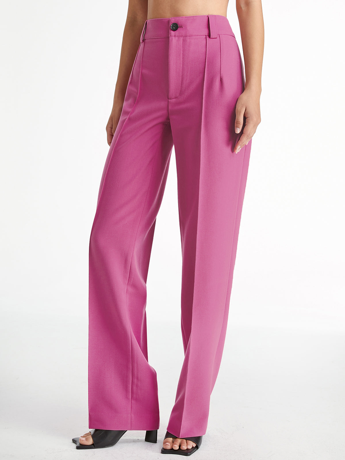 Hochtaillierte Stoffhose Damen