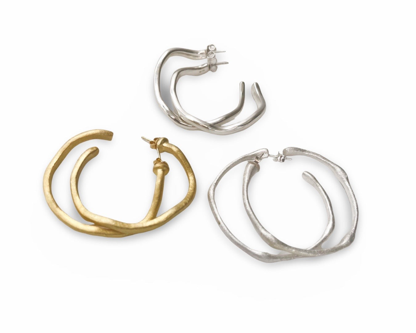 Beatrix | Creolen Waves Elegante Ohrringe für Damen