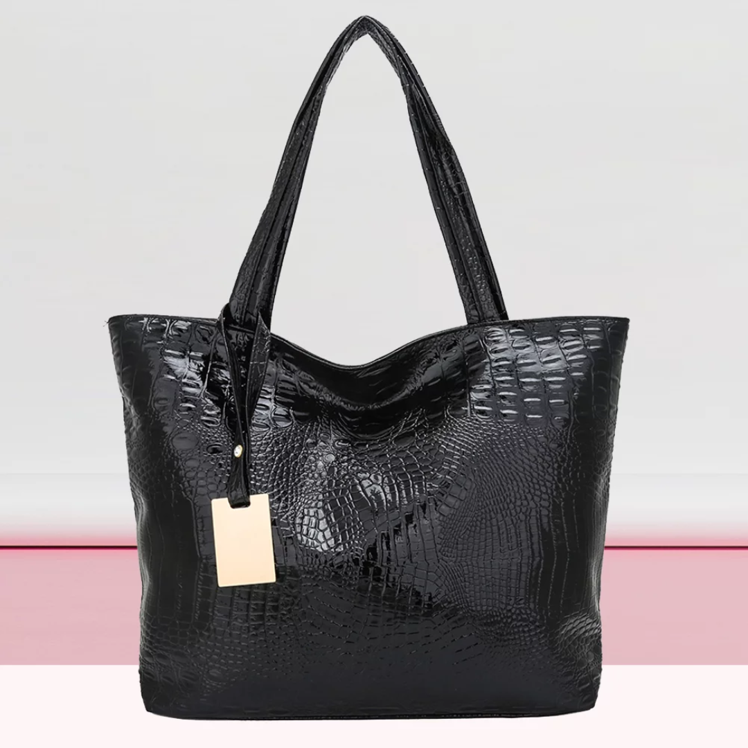 Borsa a tracolla Isabella con stampa coccodrillo – Borsa a tracolla spaziosa e elegante in tre colori