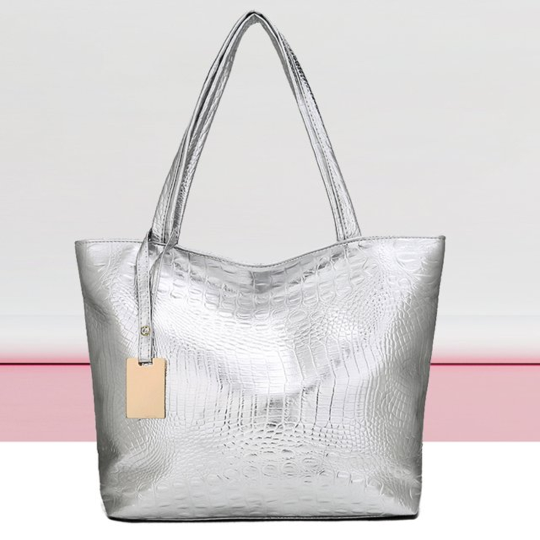Borsa a tracolla Isabella con stampa coccodrillo – Borsa a tracolla spaziosa e elegante in tre colori