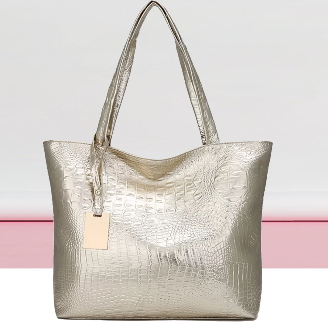 Borsa a tracolla Isabella con stampa coccodrillo – Borsa a tracolla spaziosa e elegante in tre colori
