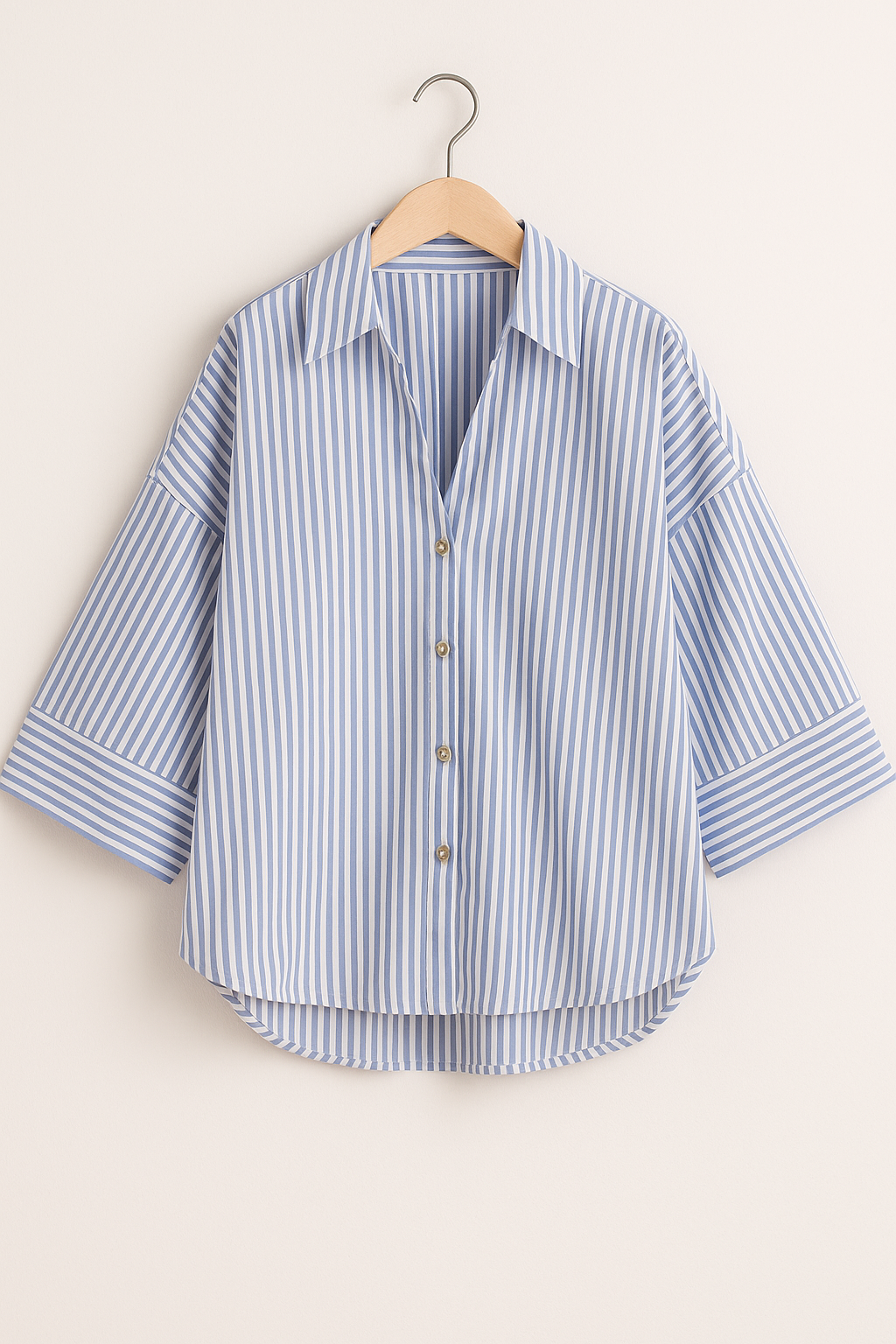 Oversize Bluse mit gestreiftem Muster